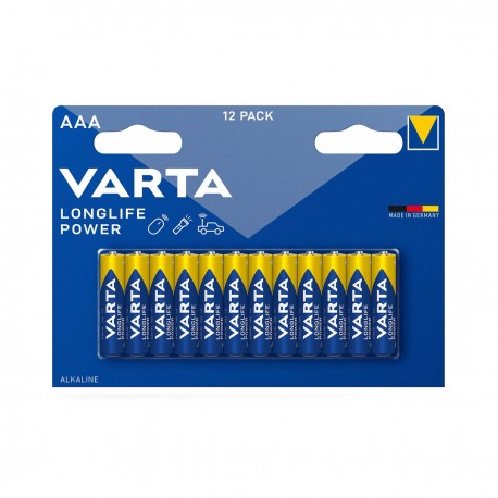 Blister de 12 piles alcalines VARTA 1,5 V ( AAA / LR03 )