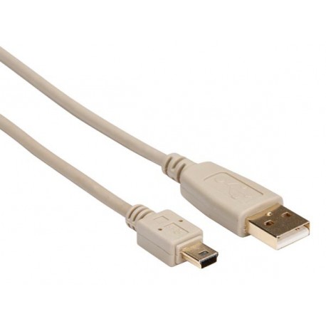 Cordon USB A mâle - mini-USB B mâle (2,5m)  - 1