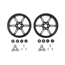 Paire de roues Pololu diamètre 80 mm pour arbres 3 ou 4 mm