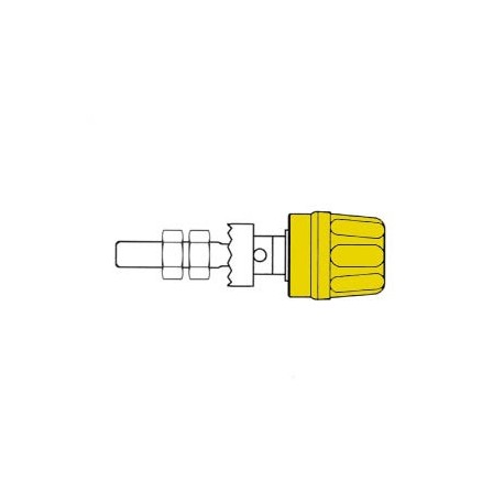 Douille 4 mm à tige longue - jaune - 1