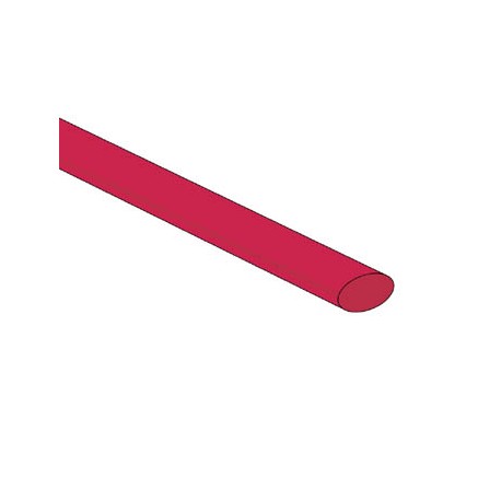 Gaine thermo rétractable 6.4mm (rouge)