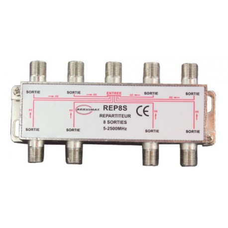 Répartiteur splitter TV 8 voies