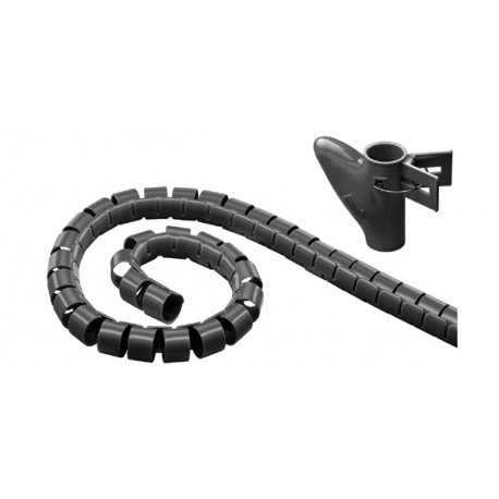 Gaine cache-fil spiralée 20 mm (noir)