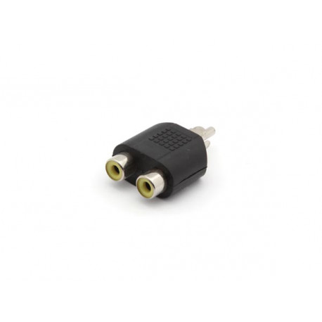 Adaptateur 2 x RCA femelles - RCA mâle