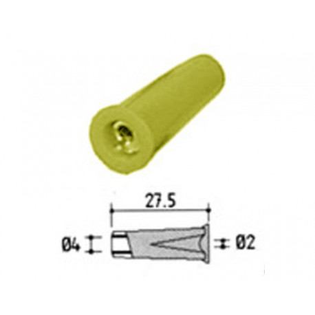 Fiche banane femelle 4 mm à visser - jaune - 1