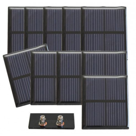 Lot de 10 cellules solaires encapsulée (1 V - 200 mA)