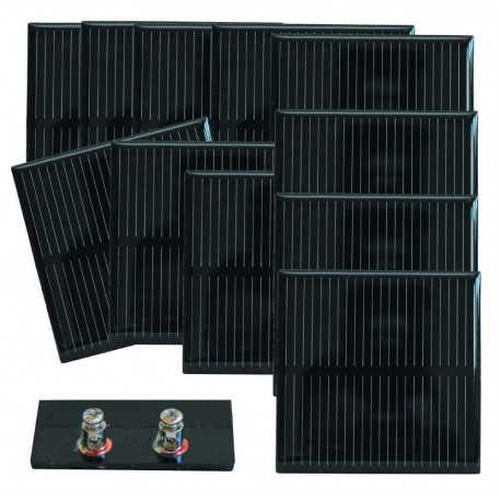 Lot de 10 cellules solaires encapsulée (0,5 V - 850 mA)