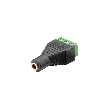 Connecteur femelle Jack 3,5mm mâle stéréo (bornes à vis)