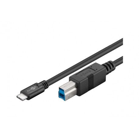 Cordon USB 3.0 Type B mâle vers Type-C (1m)  - 1