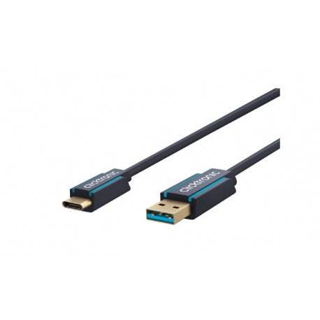 Cordon USB 3.2 avec connecteur A mâle vers USB Type-C mâle avec câble à triple blindage (1m)