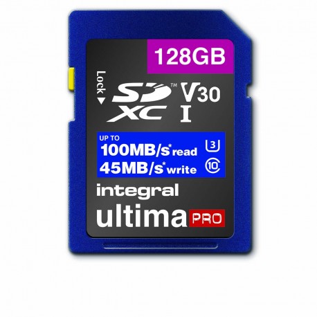 Carte mémoire SD haute vitesse SDHC/XC V30 UHS-I U3 128 Go - 1