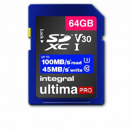 Carte mémoire SD haute vitesse SDHC/XC V30 UHS-I U3 64 GB
