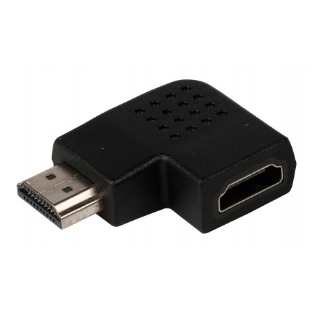 Adaptateur HDMI High Speed avec Ethernet Coudé à gauche Connecteur HDMI - HDMI femelle Noir - 1