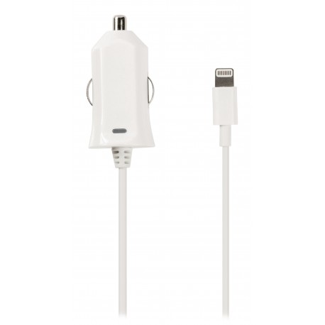 Chargeur de voiture 2.1 A Apple Lightning Blanc - 1