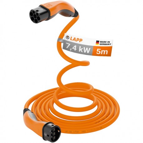 Cable de recharge HELIX Type 2 / 7.4 kW / 5 m